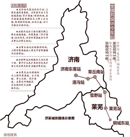 濟萊城際鐵路站點、路線出爐！未來將和濟泰鐵路接軌